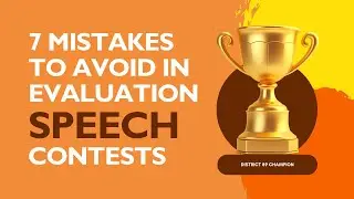 Common Mistakes in Toastmasters Evaluation Contest & How to Avoid Them