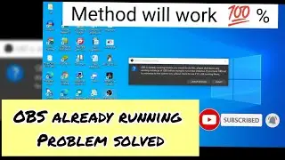 obs already running error !! Problem solved 💯 !! 👀