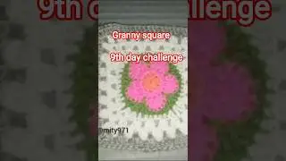 #how to make woolen flower #crochet granny square #1k challenge day 9