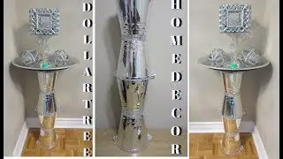 DIY DOLLARTREE GLAM CORNER TABLE/ SIDE TABLE - Home Decor 2019