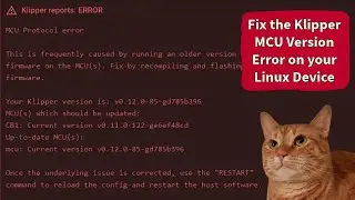 Klipper MCU version error fix (read description for more details)