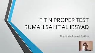 FIT and PROPER TEST