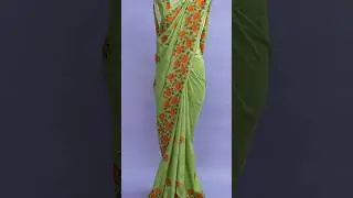 Elegant Olive Green Desi Tussar Saree | Handwoven Beauty | Moksha Couture Collection