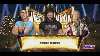 WWE wrestling Roman Reigns Vs John Cena Vs Goldberg WrestleMania match #WWE #PS5 #WWE2K25 #game #raw