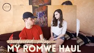 BOYFRIEND RATES MY SHEIN HAUL!!! | romwe try on haul 2021