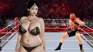 WWE Brock Lesnar got into a violent brawl with the woman and was injured, bleeding profusely