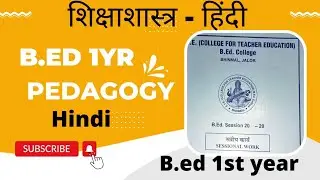Pedagogy course hindi b.ed1st year sessional work | hindi bed file