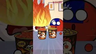 Korean super spicy noodle | South Korea vs Taiwan #countryballs