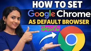 How to set chrome as default browser in laptop telugu |chrome నీ default browserల ఎలా set చేసుకోవాలి