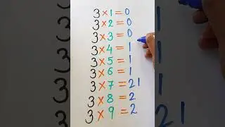 Table of 3/ Multiplication Table Trick 👍😊
