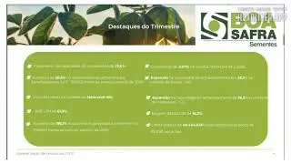 SOJA3 - Resultados do 1&ordm; Tri 2021 - Boa Safra Sementes