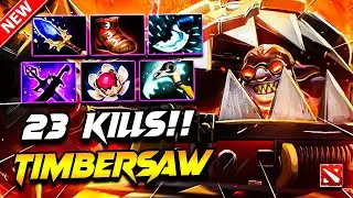 Dota 2 TIMBERSAW Gameplay | ( x23 Kills!! ) Timbersaw DOTA 2 Carry Build Pro Gameplay Guide 7.39