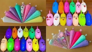 Making Slime with FUN BALLOONS and Piping Bags! Most Relaxing Slime Video#ASMR #476