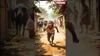 😭 Heartbreaking Story of a Baby Monkey 🐒 | Alone, Hungry & Homeless 💔 #ai #monkey #cartoon #story