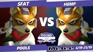 Pound 2019 SSBM - CLG SFAT (Fox) VS  Hemp (Fox) Smash Melee Pools