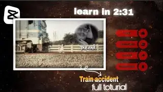 Create a viral sad train reel edit using CapCut 🚆💔Instagram Trending Sad train Reel Video Edit