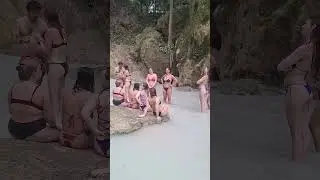 Girls React to the Hottest Natural Hot Spring in the World 😍🔥 #shorts