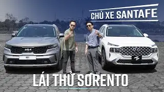 Thiếu gia phở 10 đang đi Santafe nói gì về Sorento? Mê Xe x @Đường2Chiều