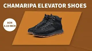 CHAMARIPA Height Increasing Boots - Black Outdoor High Top Walking Boots 8 CM / 3.15 Inches