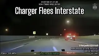 Troopers Pursue Dodge Charger After It Flees Through Interstate Interchange