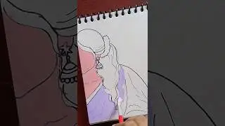 How to draw Indian girl dress up, #shorts #art #youtubeshorts