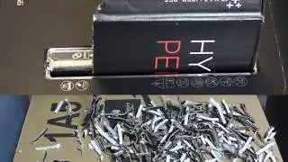 Reverse shredding corrugated cardboard in a paper shredder - ASMR