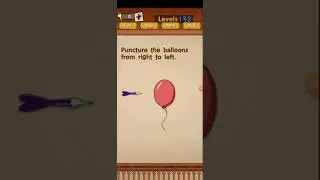Super Brain Level 132 Puncture the balloons from left to right walkthrough