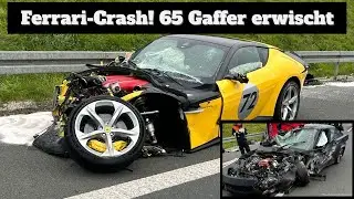 A3-Crash bei Erlangen: Ferrari zerquetscht – 600.000 € Schaden & 65 Gaffer erwischt!
