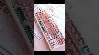 JSJT Crystal Clear Keycaps,Pink Transparent Keycaps PC Shine Through Keycaps,170 Keys