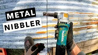 How I Cut Corrugated Metal Like Butter with a Nibbler Tool 🔧
