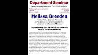 UW-AOS Department Seminar - November 14, 2018