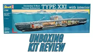 U Boat Type XXI with Interior 1:144 Scale, Revell, UNBOXING, KIT REVIEW #scalemodel #ww2 #uboat