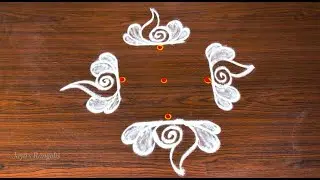 Daily Simple Rangoli Designs with 3x1 Dots | Very Easy Small Muggu for Beginners | Simple Kolam 