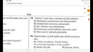 DİM test toplusu İsmin halları 1-50-yə kimi izahı