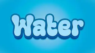 Editable Text Design in Adobe Illustrator || Speed Art (water)