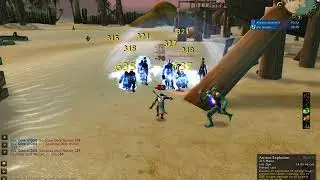 World of Warcraft Vanilla: Mage AOE Grinding in Tanaris Pirate Cove (Pull 6)