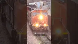 CN train M338 at Seminary St. in Rockford, IL, with SD70I leader. 2024/01/30