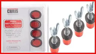 Red Mini License Plate Reflectors for Enhanced Motorcycle Visibility and Safety