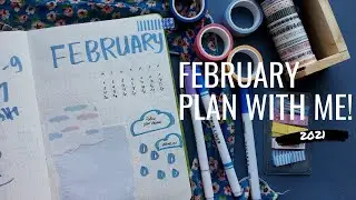 Хоёрдугаар сараа төлөвлөе | 2021 February Bullet Journal Setup