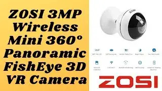ZOSI 3MP 360&deg; Panoramic Wireless Mini FishEye 3D VR Camera