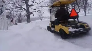 Plow snow golf cart