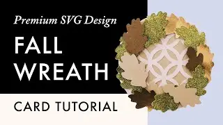 Fall Wreath Card SVG Design