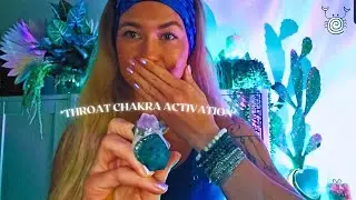 [Reiki ASMR] ~ 💙Throat Chakra Activation💙 | speaking with confidence | crystal healing & empowerment