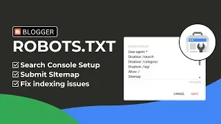 How to Enable Custom Robots.txt in Blogger  -- (Search console)