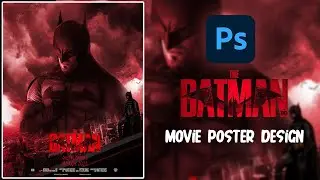 The Batman ( 2022 ) Movie Poster Design - in Hindi/Urdu ( Photoshop )