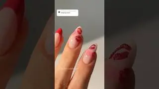 You NEED to try this kiss nail art hack for Valentine&rsquo;s Day!!! 🤯💋❤️ #nailart