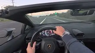 Lamborghini Huracan Spyder POV Driving | Sunset Drive Through Laguna Canyon In Laguna Beach