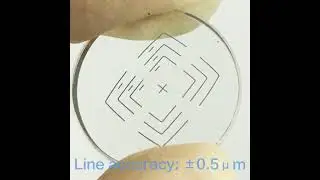 Reticle with crosshair, etched graticule optical lens - L-Chaser Optics Ltd