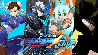 《MegaMan X Dive》All characters and armors from SF, MH & DMC5 collaboration