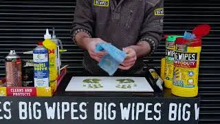 Tough and stubborn grime? Big Wipes has got you covered.